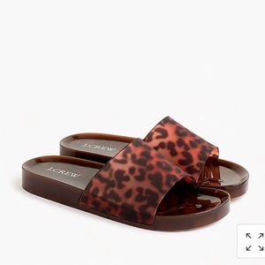 New in box J.crew pool slides in tortoise